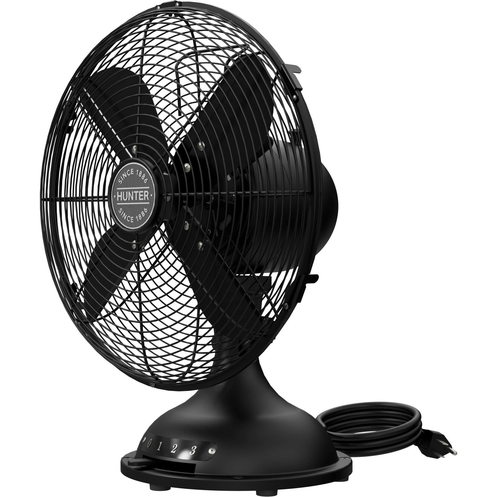 Classic D12 Matte Black Portable Desk Fan