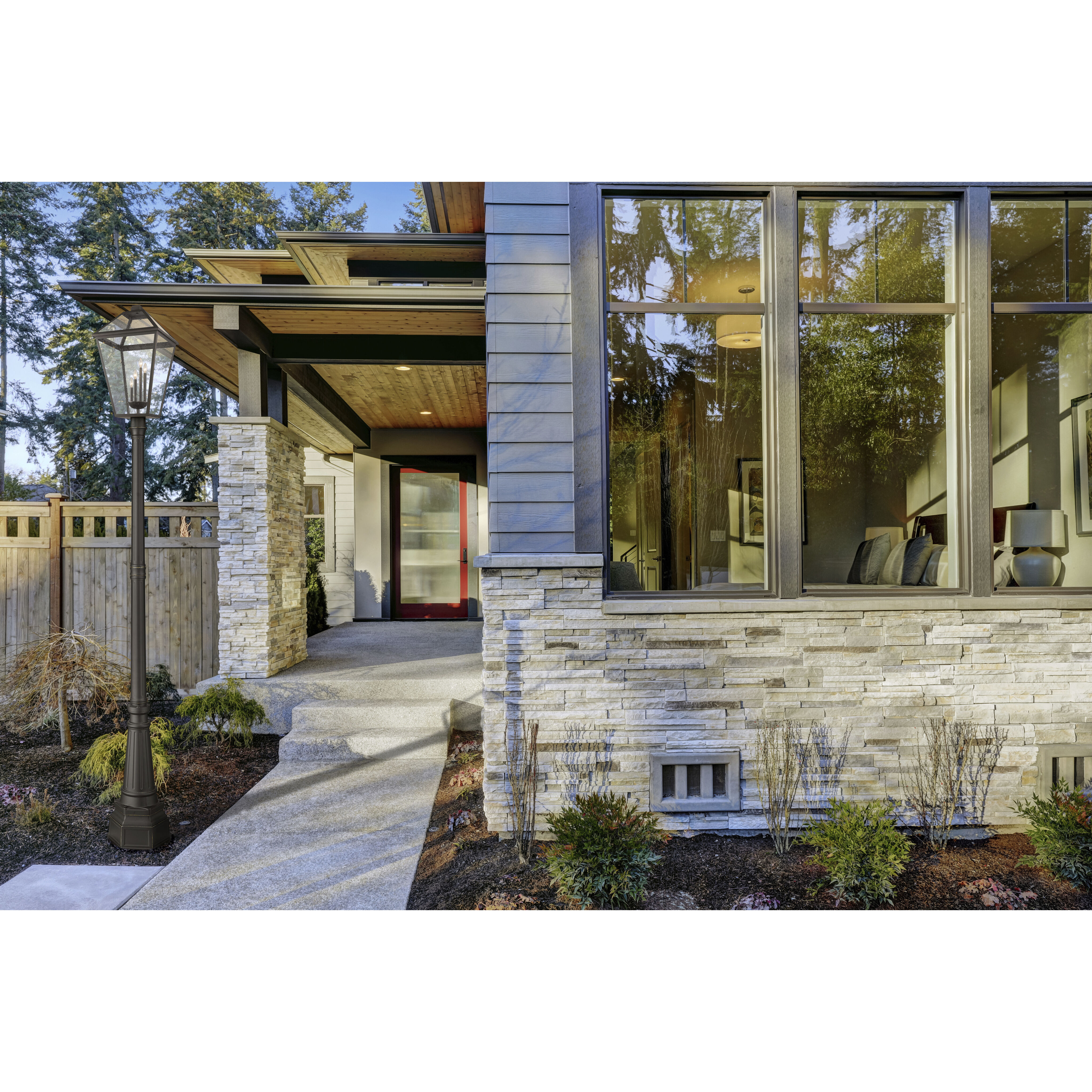 Talbot 4 Light 116.75 inch Oil Rubbed Bronze Outdoor Post Mounted Fixture