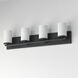 Lateral 4 Light 30 inch Black Bath Vanity Wall Light in Satin White