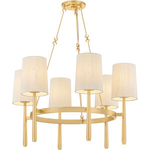 Bridgeton 6 Light 30 inch Aged Brass Chandelier Ceiling Light