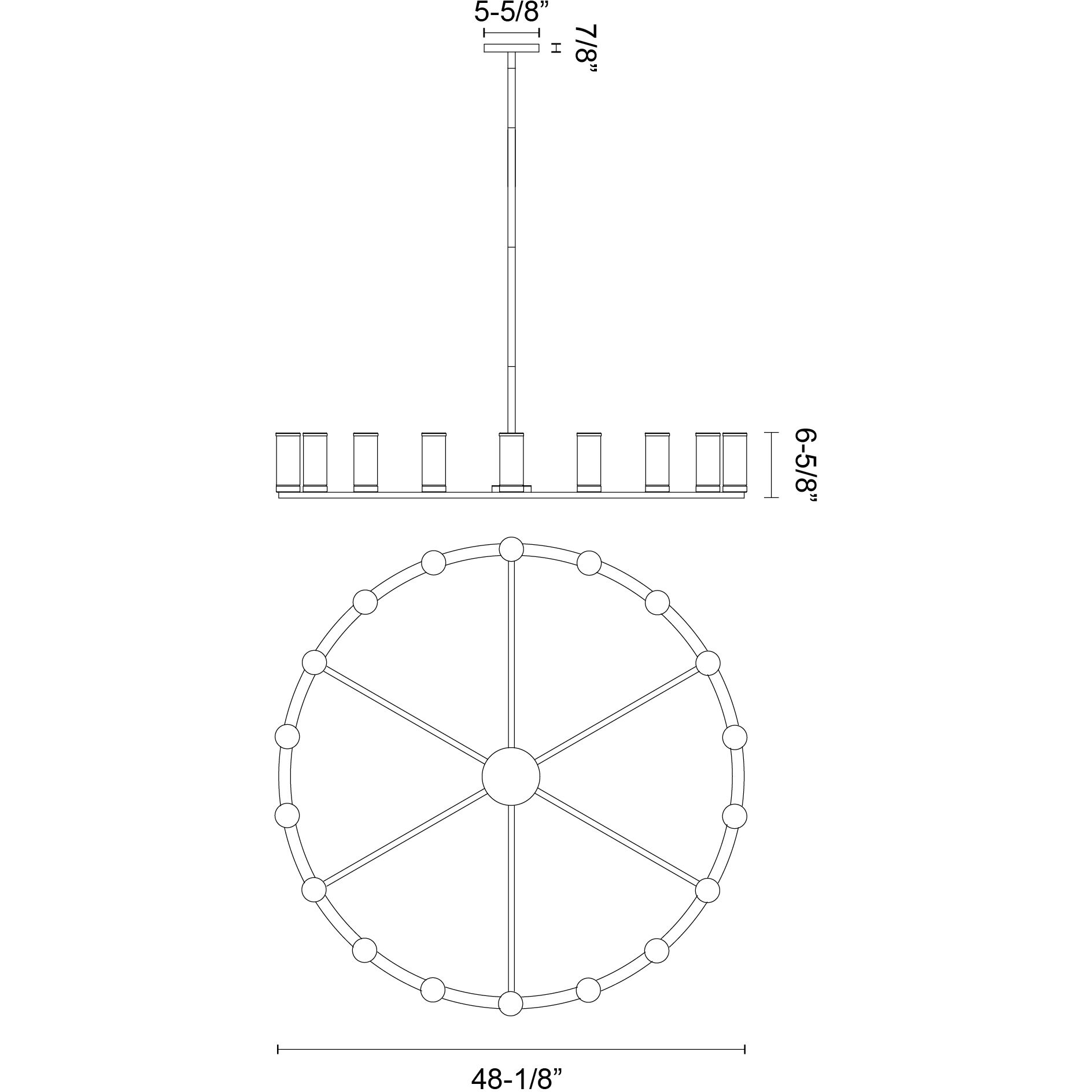 Revolve 18 Light 48.13 inch Clear Glass/Natural Brass Chandelier Ceiling Light