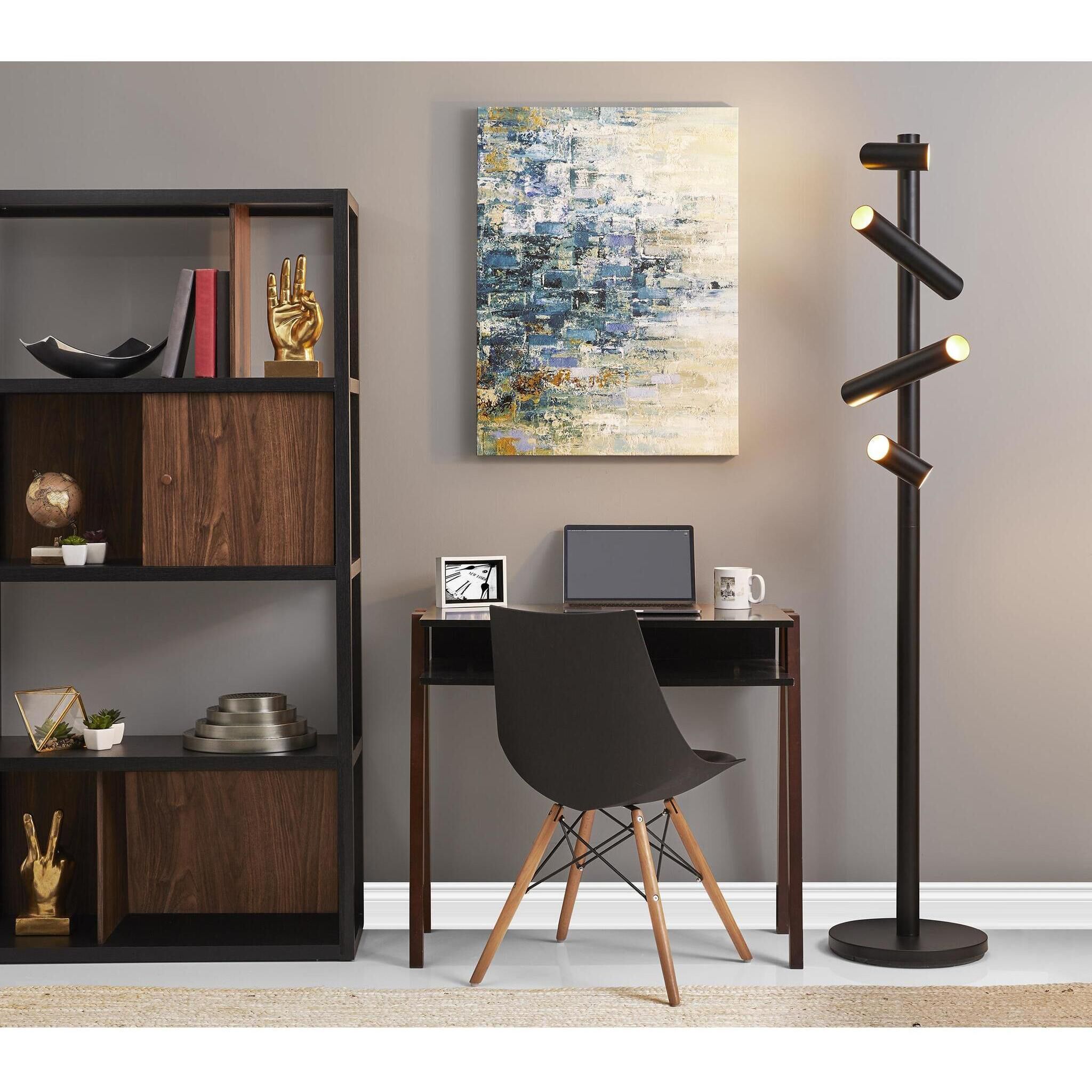 Tyler 72 inch 5 watt Black LED Floor Lamp Portable Light