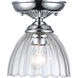 Audra 1 Light 6.88 inch Chrome Semi-Flush Mount Ceiling Light