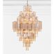 Addis 20 Light 31.5 inch Aged Brass Chandelier Ceiling Light in Tronchi Glass Amber