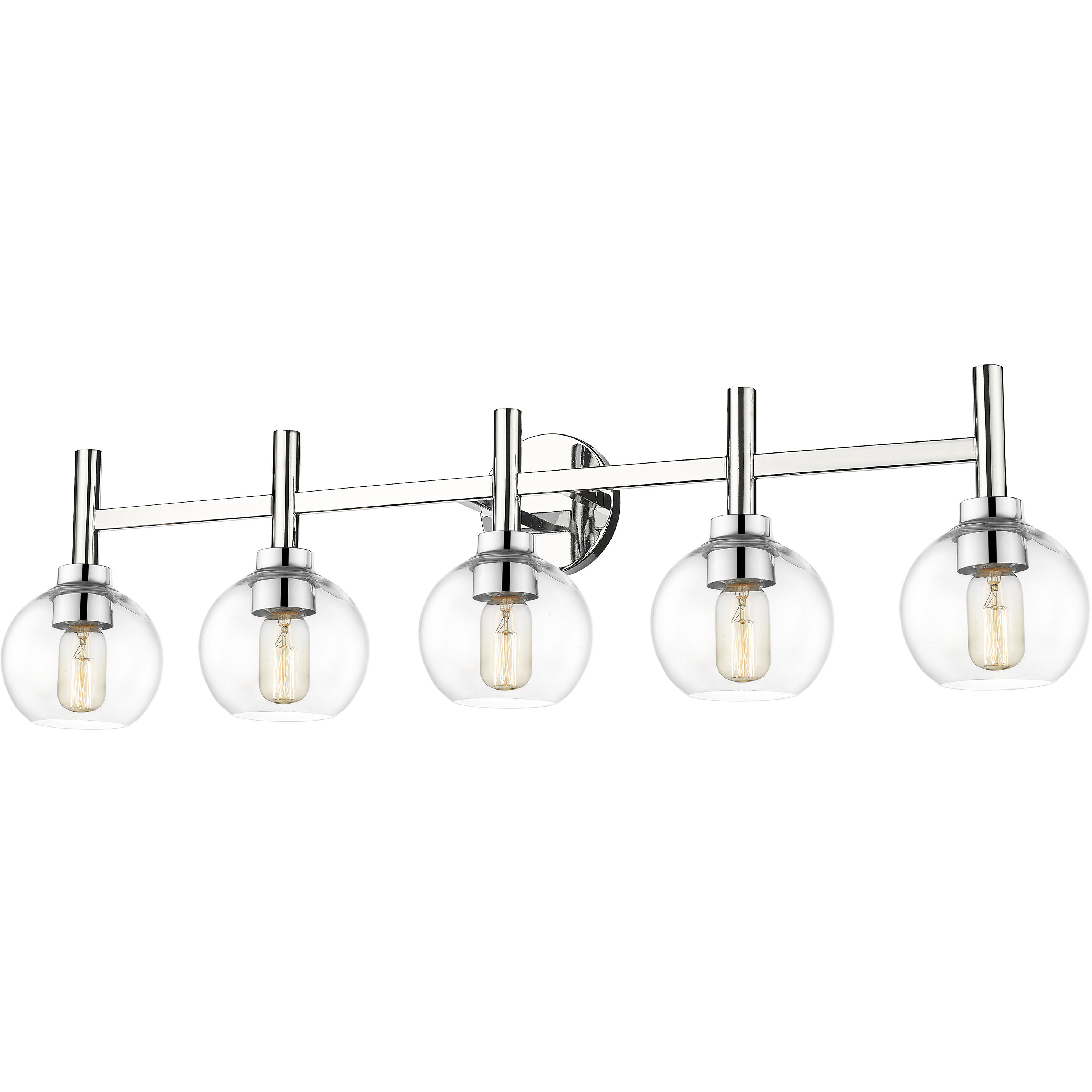 Sutton 5 Light 39.5 inch Chrome Vanity Wall Light
