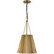 Alora Mood Plisse 1 Light 12.13 inch Aged Gold Pendant Ceiling Light