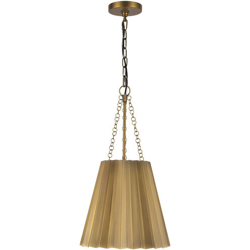 Alora Mood Plisse 1 Light 12.13 inch Aged Gold Pendant Ceiling Light