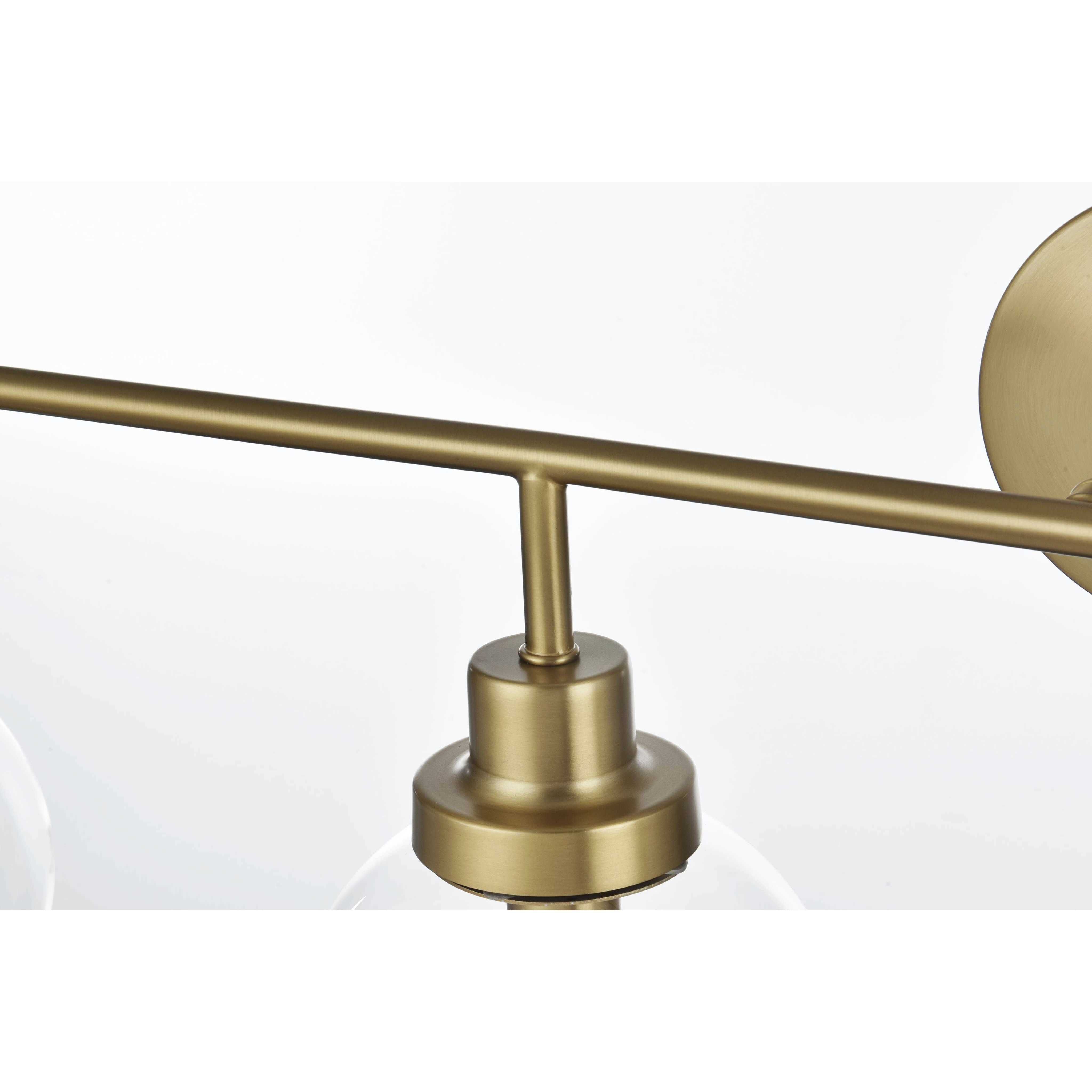 Hanson 4 Light 37 inch Satin Gold Bath Sconce Wall Light