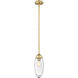 Arden 1 Light 4.5 inch Rubbed Brass Pendant Ceiling Light