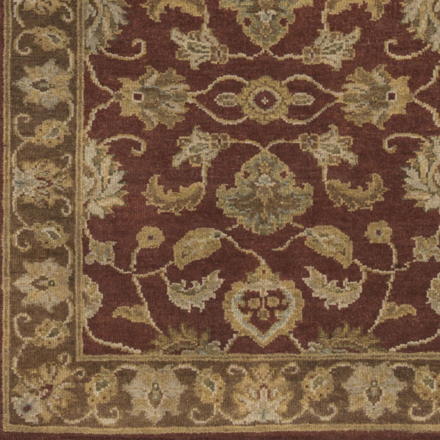 Alanya 36 X 24 inch Brown / Olive / Taupe / Light Beige Handmade Rug