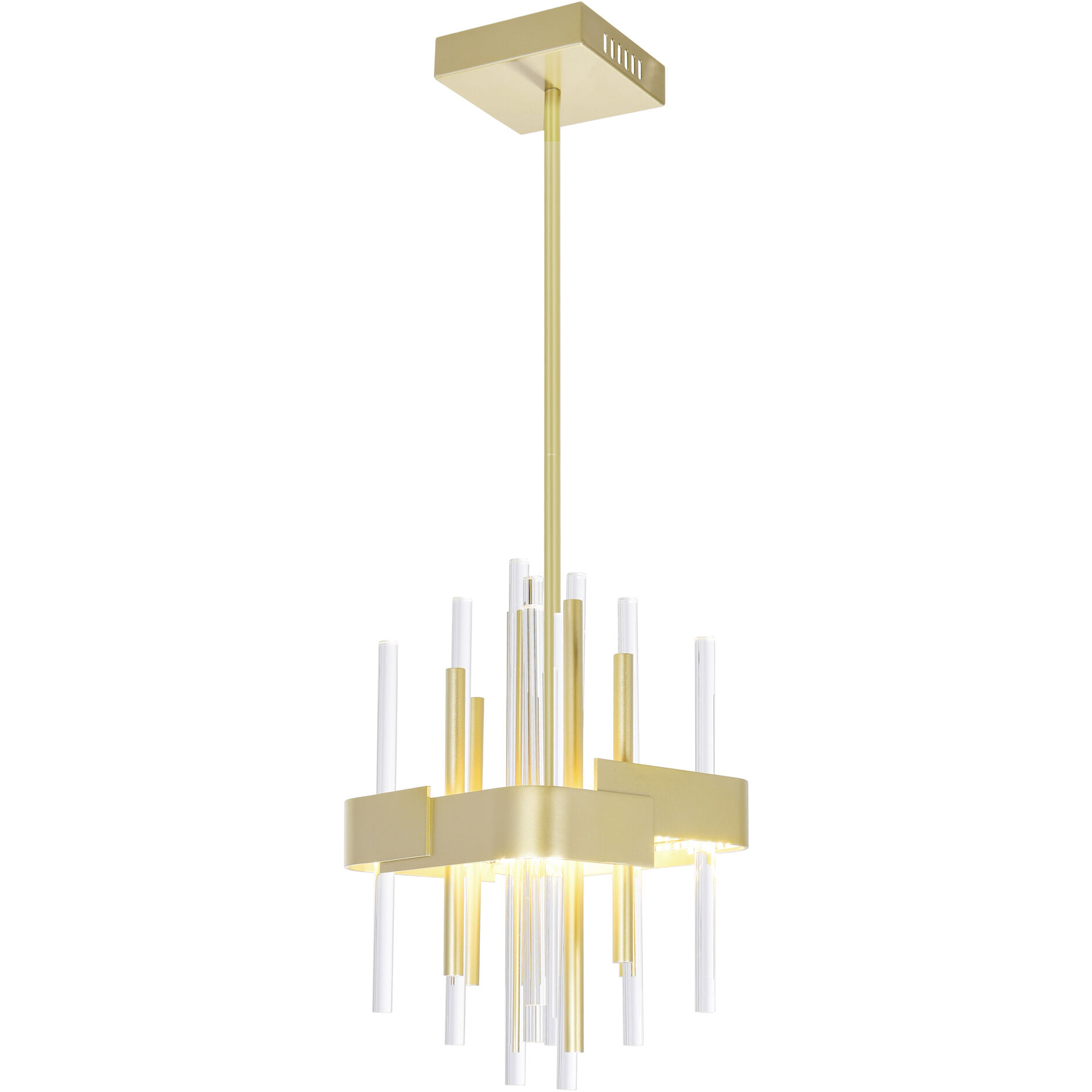 Millipede LED 8 inch Satin Gold Mini Pendant Ceiling Light