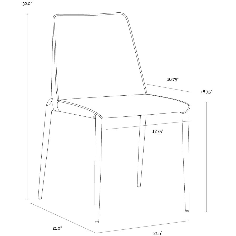 Renee Dillon Stratus / Dillon Black Stackable Dining Chair, Set Of 2