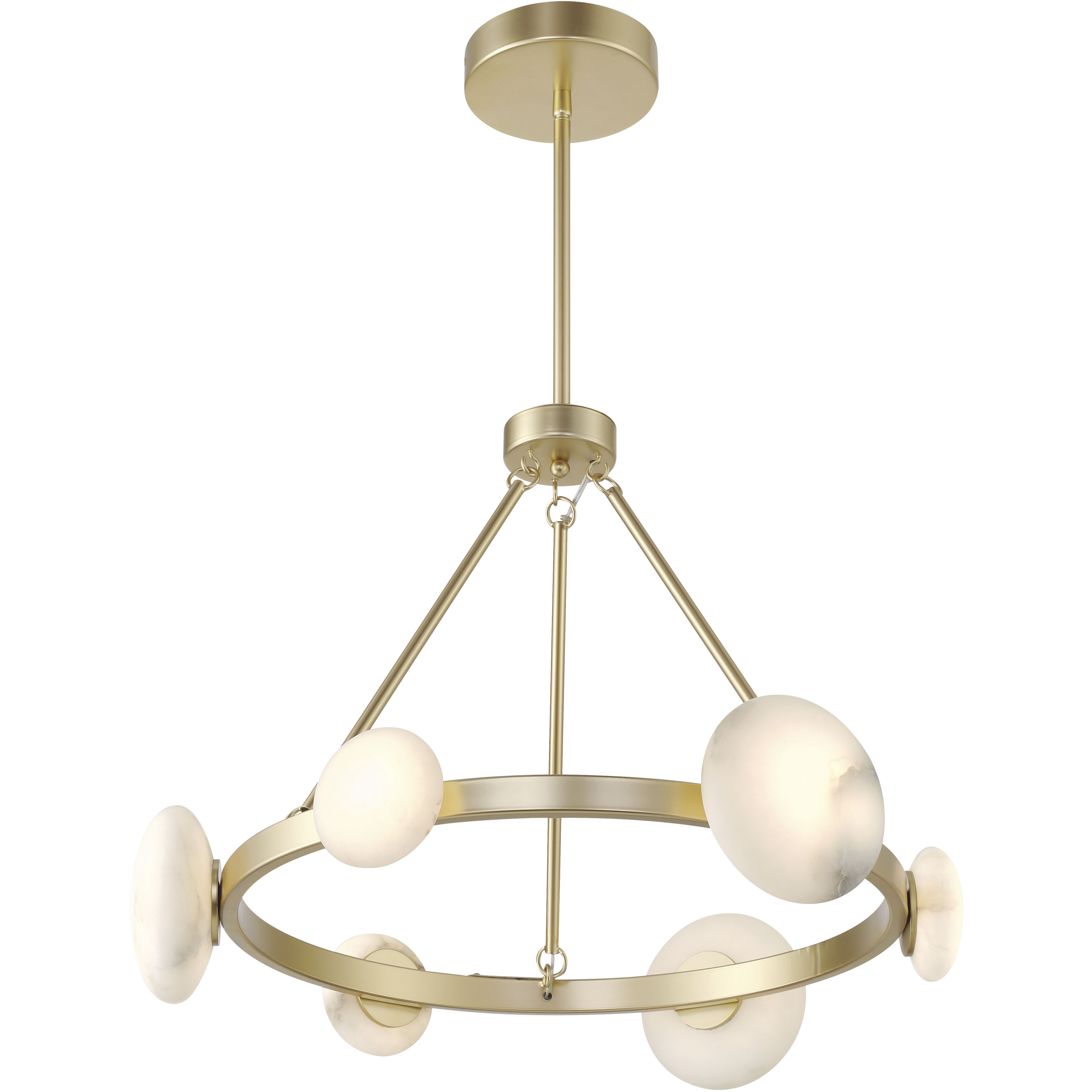 Zill LED 27.75 inch Lily Gold Chandelier Ceiling Light