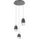 Pebble LED Graphite Chandelier Ceiling Light, Multi-Port