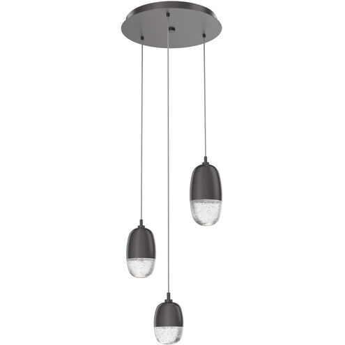 Pebble LED Graphite Chandelier Ceiling Light, Multi-Port