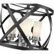 Malcalester 4 Light 15 inch Matte Black and Brushed Nickel Semi Flush Mount Ceiling Light