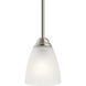 Jolie 1 Light 4.75 inch Brushed Nickel Mini Pendant Ceiling Light in Incandescent