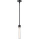 Zigrina 1 Light 5.13 inch Satin Brushed Black with Polished Nickel Pendant Ceiling Light