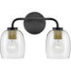 Percy LED 14.75 inch Black Bath Light Wall Light