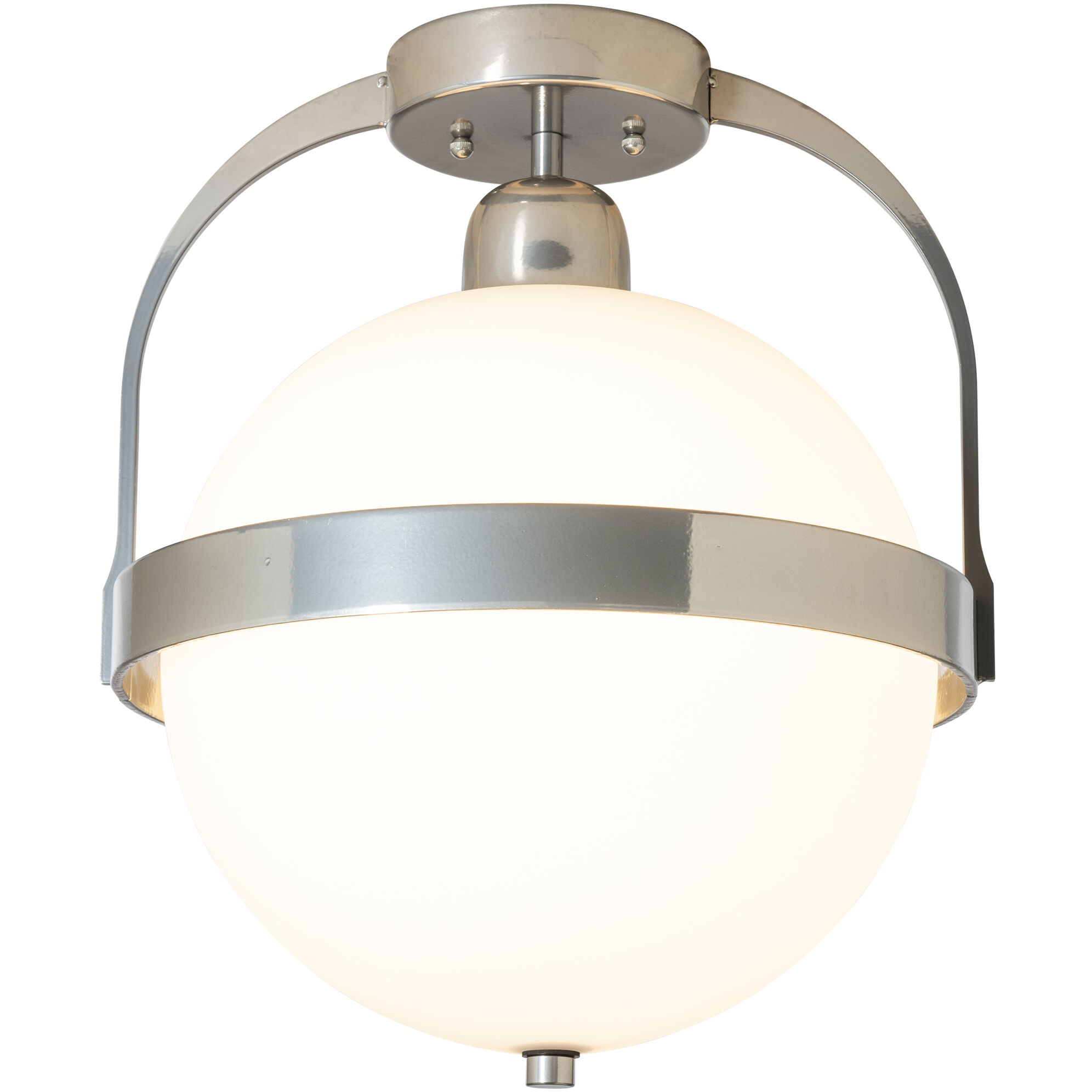 Atlas 1 Light 13.9 inch Sterling Semi-Flush Ceiling Light