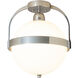 Atlas 1 Light 13.9 inch Sterling Semi-Flush Ceiling Light