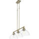 Yep Duncan Island Light Ceiling Light in Aged Brass, Clear Glass