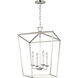 C&M by Chapman & Myers Dianna LED 17 inch Brushed Nickel Pendant Ceiling Light