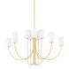 Harlem 10 Light 48.25 inch Aged Brass Chandelier Ceiling Light