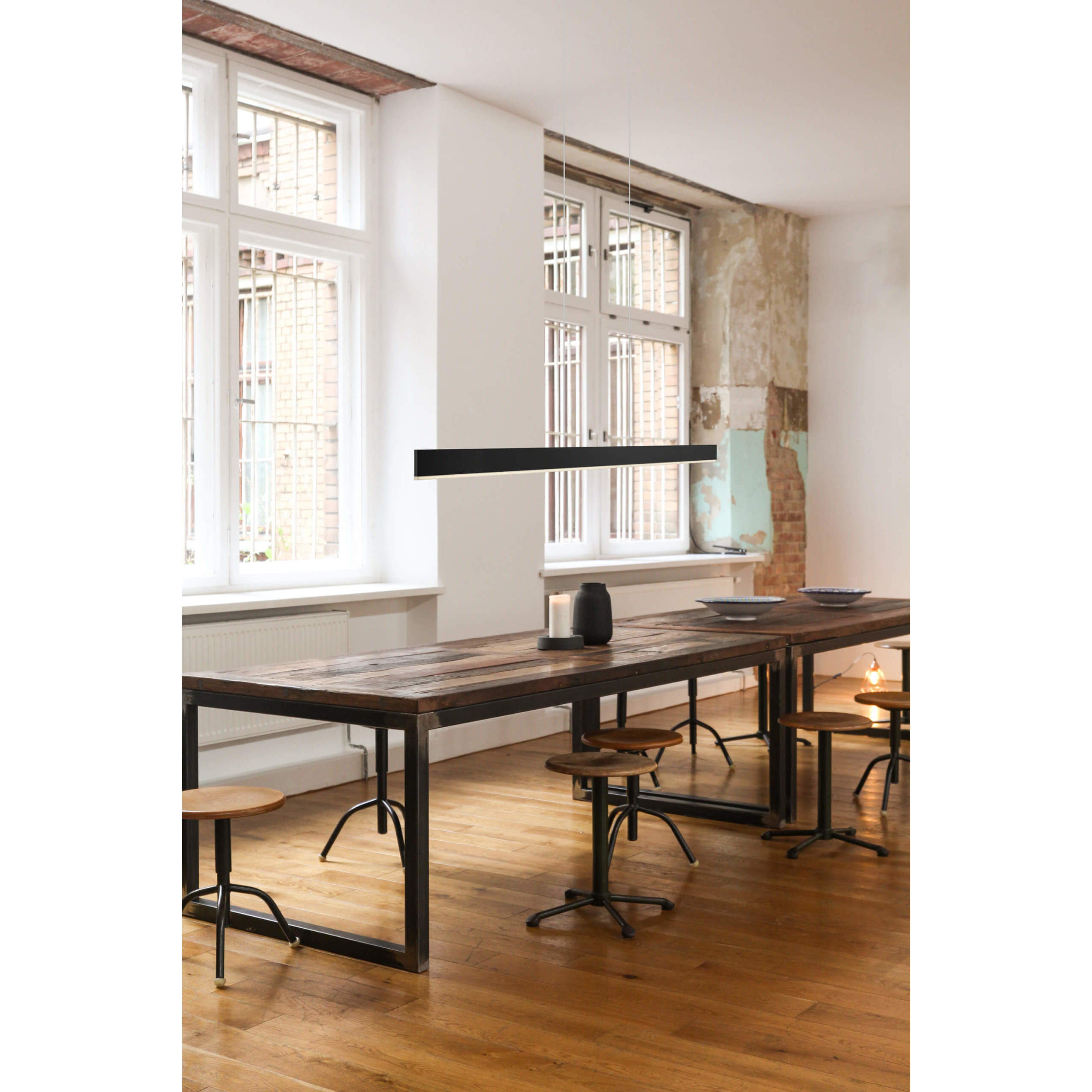 Beam LED 2 inch Black Pendant Ceiling Light, Slim Linear