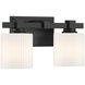 Abelson 2 Light 14 inch Matte Black Bathroom Vanity Light Wall Light