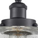 Ballston X-Large Bell LED 8 inch Matte Black Semi-Flush Mount Ceiling Light in Seedy Glass, Ballston