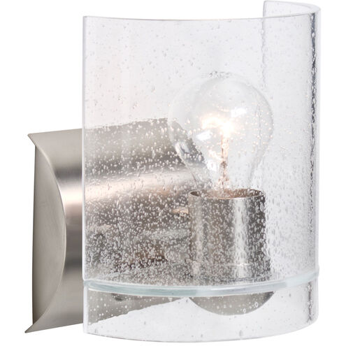 Celtic 1 Light 6 inch Satin Nickel Wall Sconce Wall Light in Incandescent, Bubble Glass