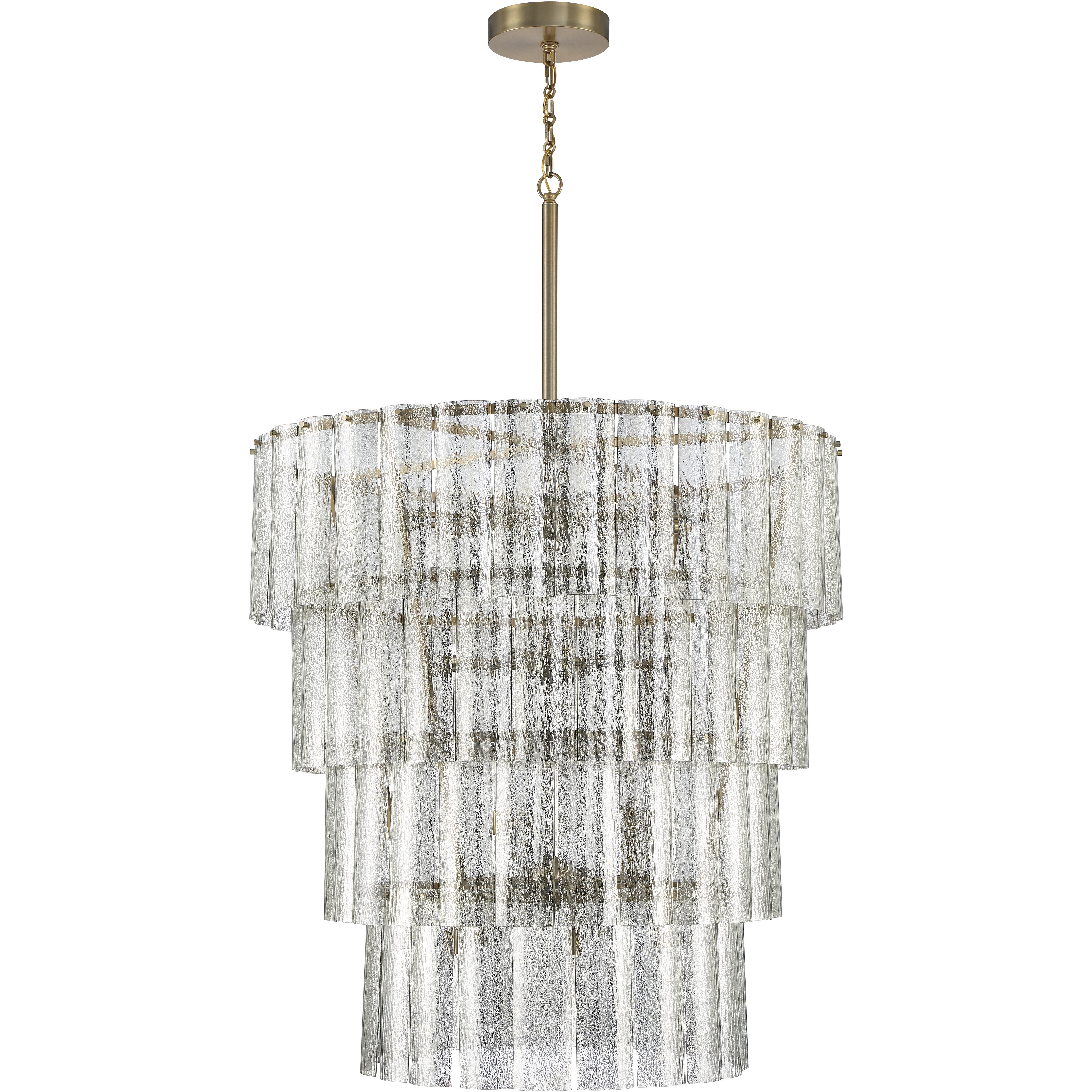 Museo 28 Light 48 inch Satin Brass Chandelier Ceiling Light