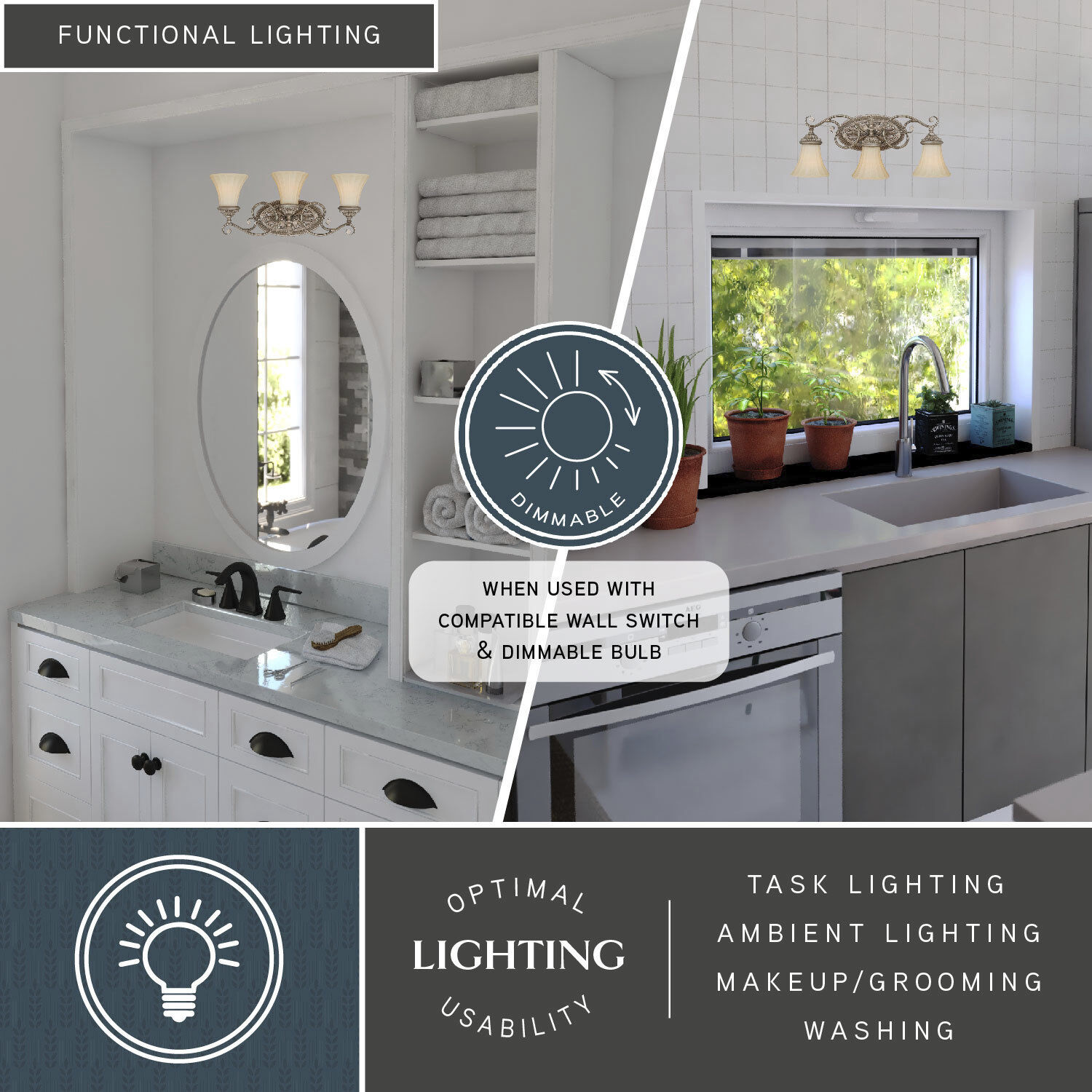 Avenant LED 23 inch French Bronze Bathroom Light Wall Light