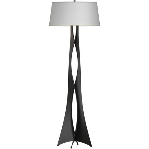 Moreau 62.6 inch 150 watt Black Floor Lamp Portable Light in Natural Anna