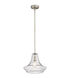 Everly 1 Light 13 inch Brushed Nickel Pendant Ceiling Light