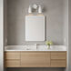 Maya 2 Light 14.75 inch Matte White Vanity Light Wall Light, Small