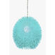 Urchin 1 Light 13 inch Aqua Velvet Pendant Ceiling Light