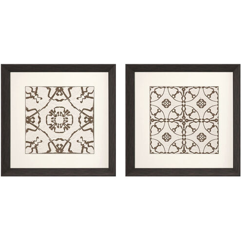 Motif on Cream Brown and Beige and Neutral Framed Art