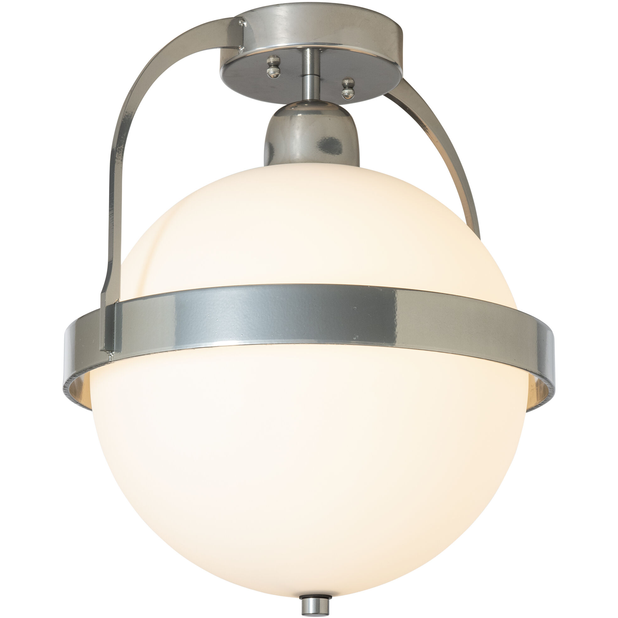 Atlas 1 Light 13.9 inch Sterling Semi-Flush Ceiling Light