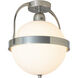 Atlas 1 Light 13.9 inch Sterling Semi-Flush Ceiling Light