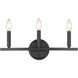 Sawyer 3 Light 18 inch Matte Black Vanity Light Wall Light