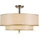 Luxo 5 Light 26 inch Antique Brass Semi Flush Ceiling Light