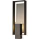 Shadow Box 1 Light 21.2 inch Coastal Black/Coastal Burnished Steel Outdoor Sconce, Large