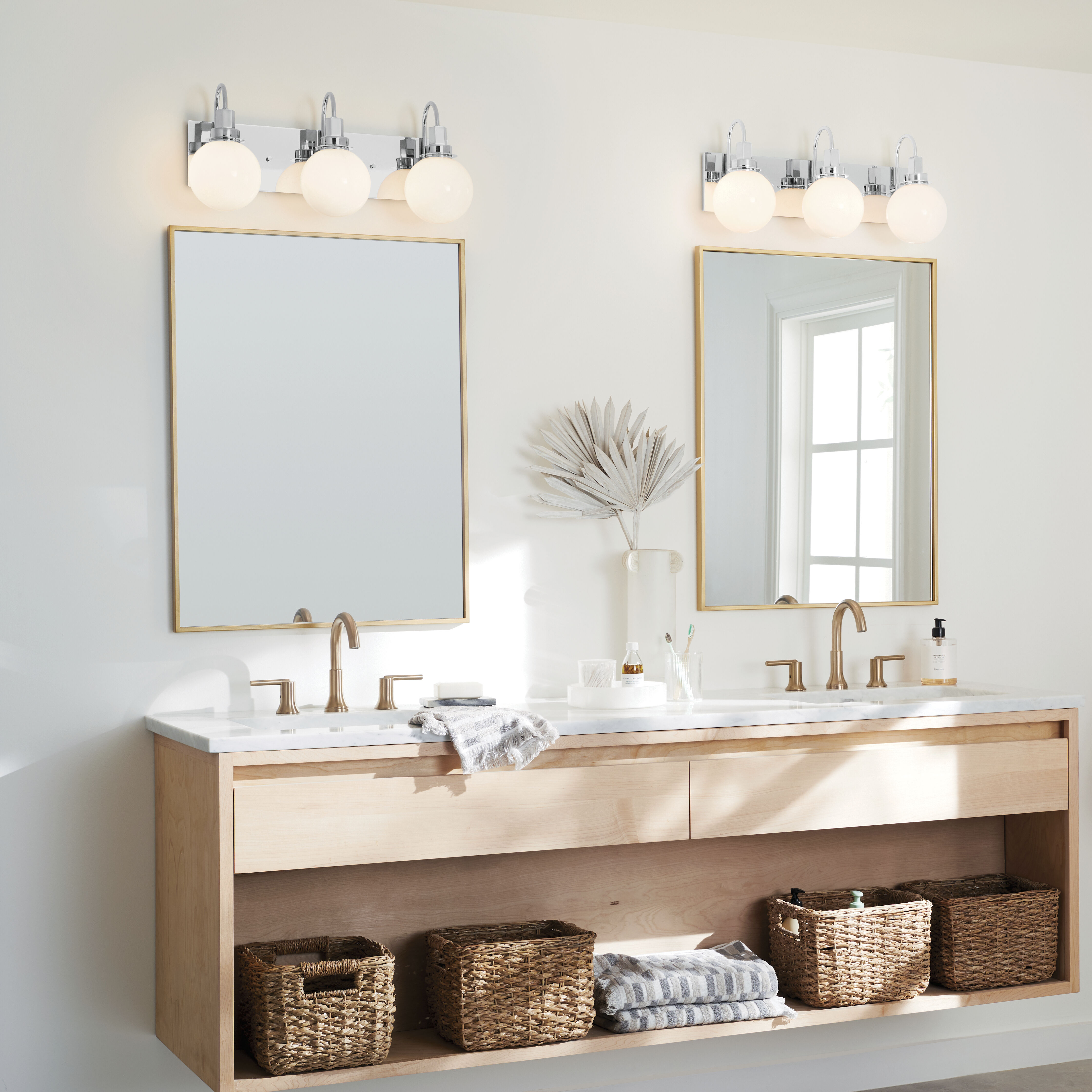 Kichler 55151CH Hex LED 22.75 inch Chrome Bathroom Vanity Light Wall Light
