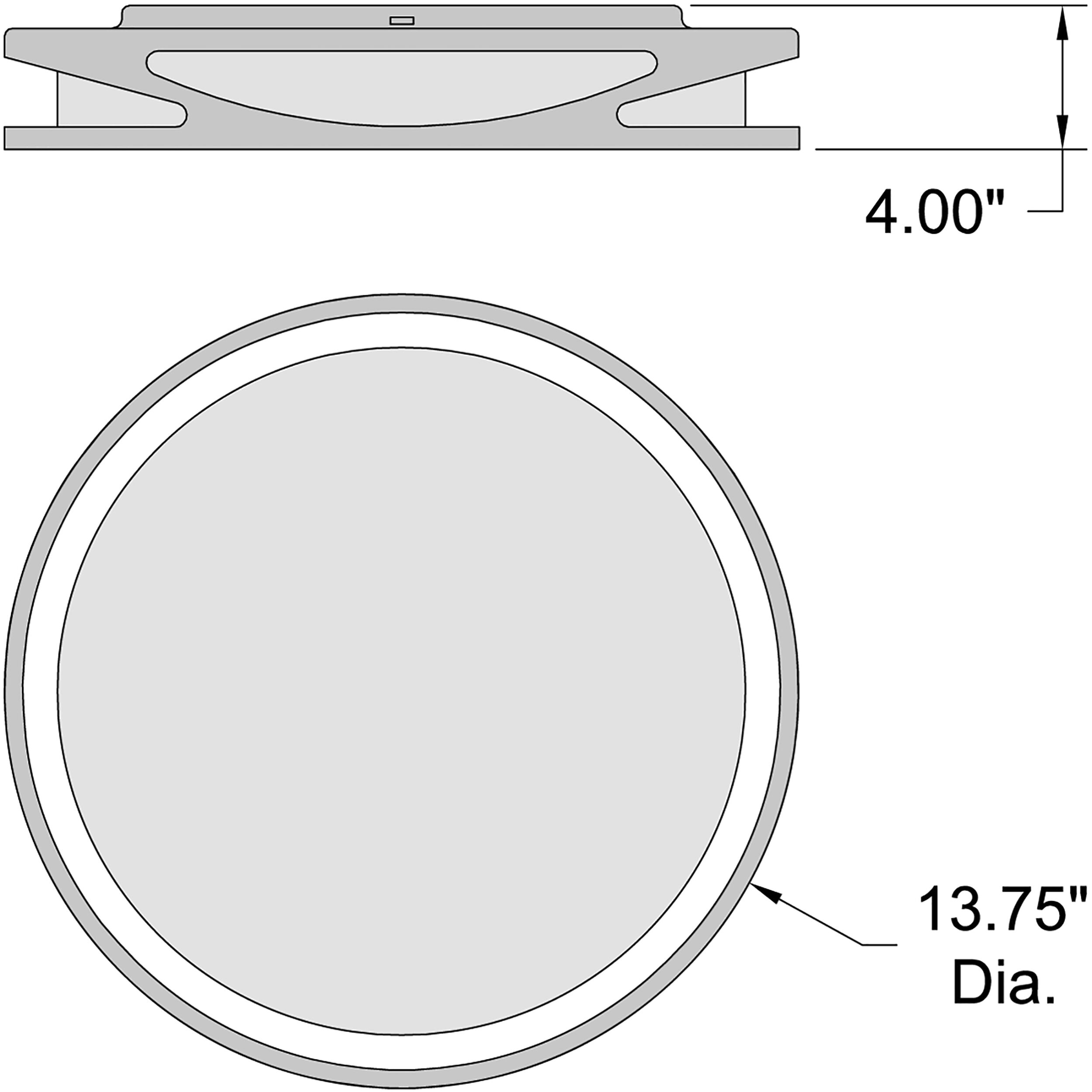Lucia LED 13.75 inch Black and White Flush Mount Ceiling Light