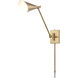 Whitmire 17.75 inch 60 watt Brushed Gold Swingarm Sconce Wall Light