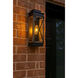 Montecito Outdoor Wall Mount Lantern in Black, Small