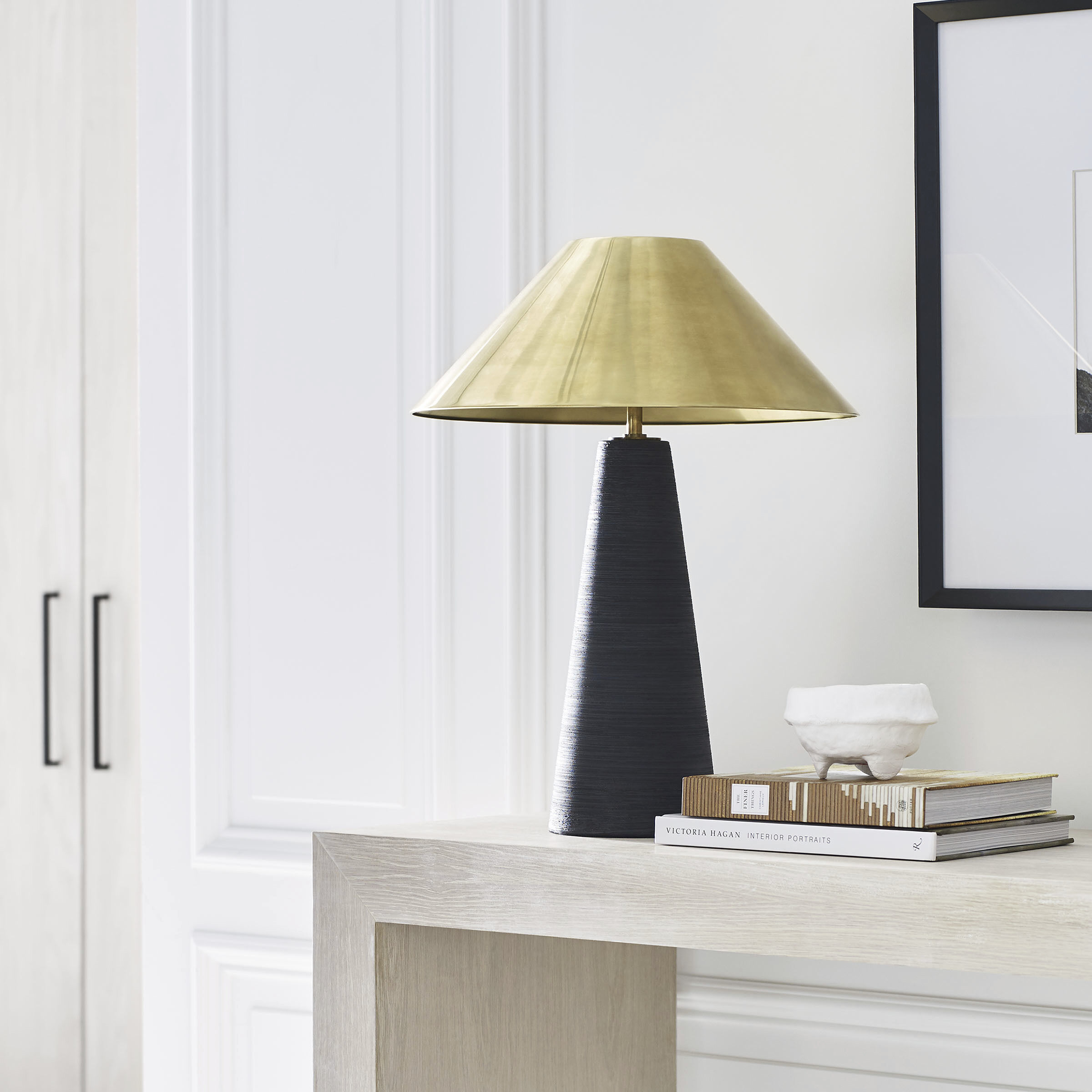 Sean Lavin Karam 40 watt Natural Brass Table Lamp Portable Light