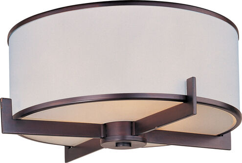 Nexus 3 Light 17.5 inch Oil Rubbed Bronze Flush Mount Ceiling Light